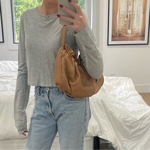 Loeffler Randall camel brown shoulder bag, great size for day and night